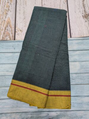Bottle Green Patteda Anchu ILKAL Handloom Saree